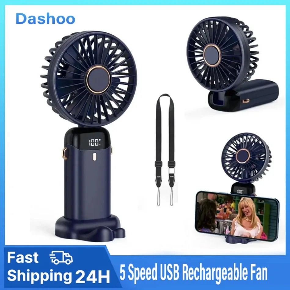 Usb Desk Fan - Taşınabilir El Tipi Mini Fan Katlanabilir