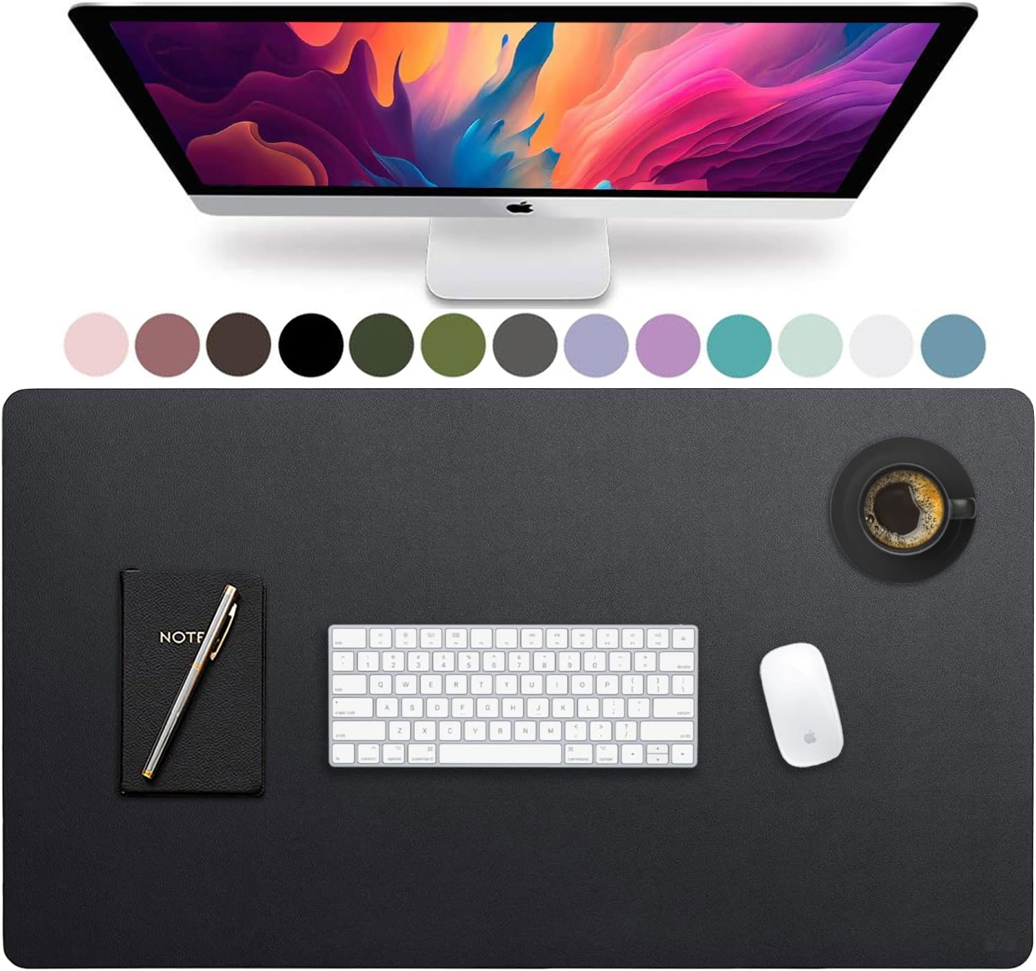 Desk Mat Leather - Büyük Boy Deri Masa Pedi, Ofis
