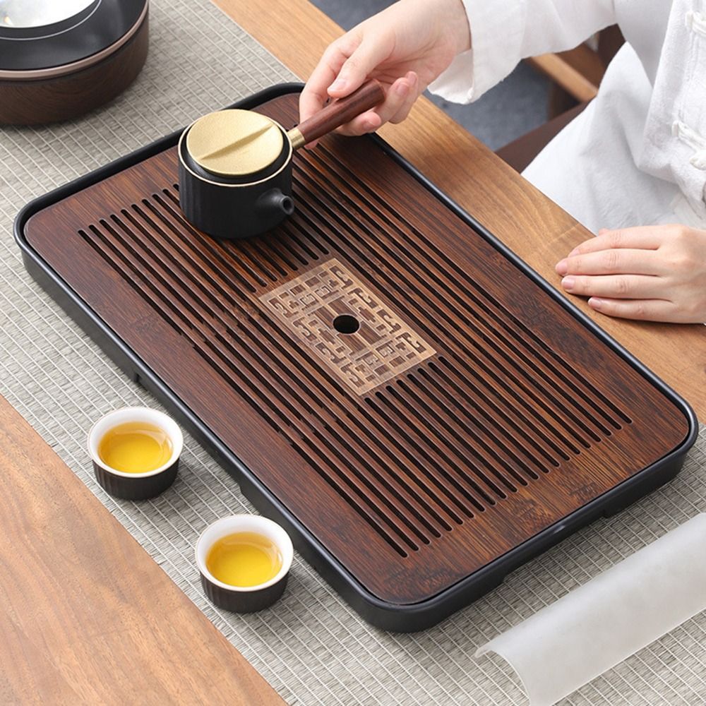 Desktop Organizer Bamboo - Yeni Bambu Çay Tepsisi 43.5x26.5 cm