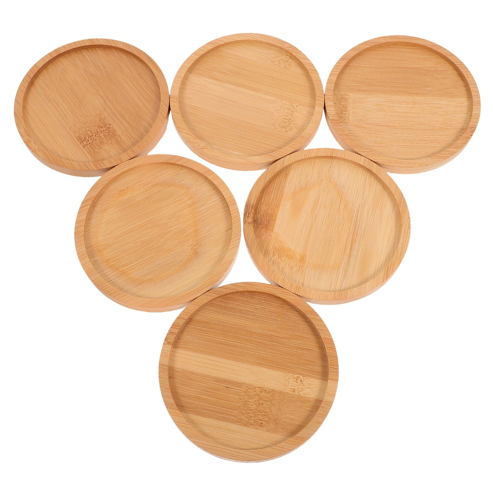 Desktop Organizer Bamboo - 6 adet Mozaik Coaster Sıcak Pedler