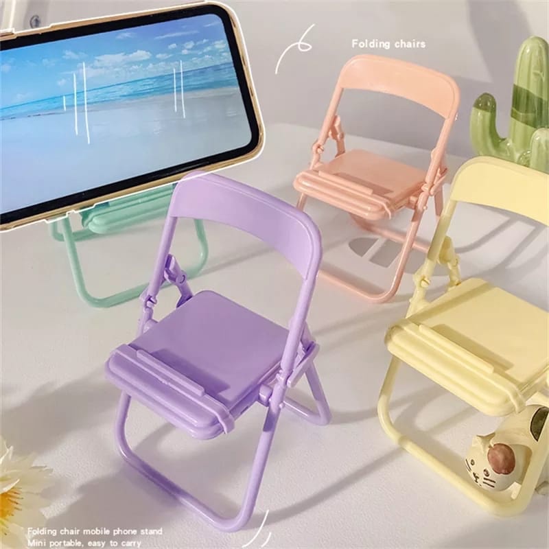 Home Or Office Use - Sevimli Sandalye Telefon Tutucu Standı Yaratıcı