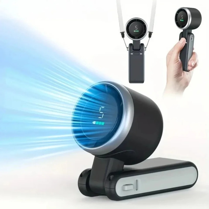 Usb Desk Fan - Turbo Katlanabilir Fan 3600mAh 5 Hızlı