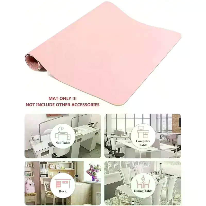 Desk Mat Leather - Katlanabilir Tırnak Sanatı Masa Örtüsü PU
