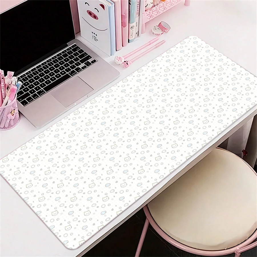 Desk Mat Leather - Sevimli Deri Masa Örtüsü Dekorasyonu Pembe