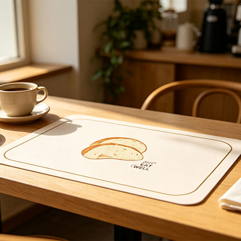 Desk Mat Leather - 2/4 adet Deri Dikdörtgen Yemek Örtüsü,