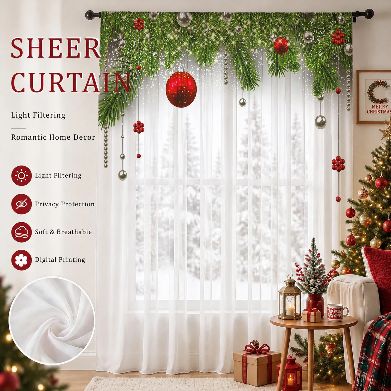 Noel Gradyanlı Şeffaf Perde, O - Home Office With Plants incelemesi ve fiyatı