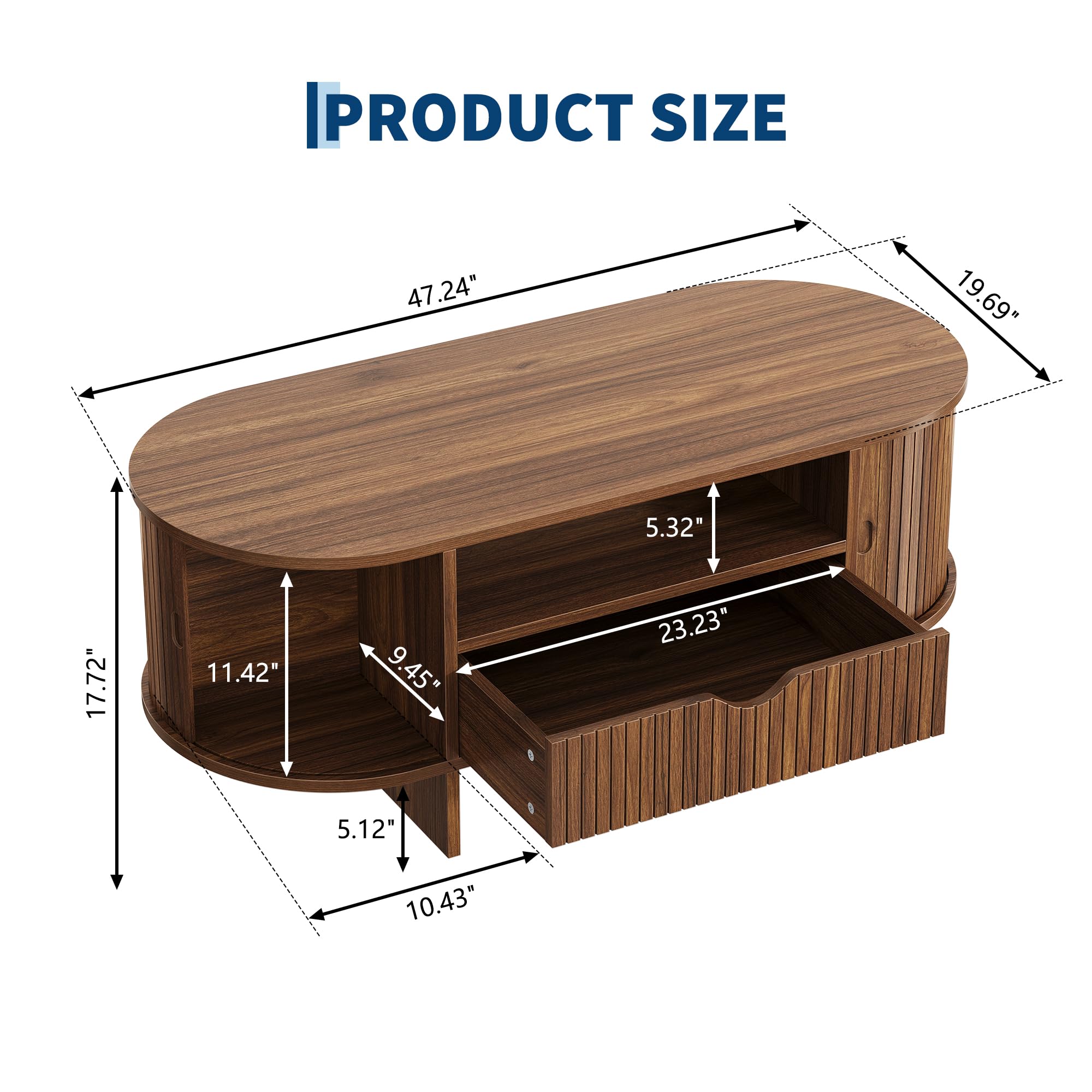 47.2 inç Oval Sehpa, Depolama  - Desk Drawer Small incelemesi ve fiyatı