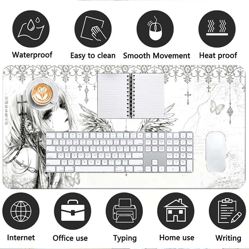 Deri Mousepad Siyah Beyaz Anim - Desk Mat Leather incelemesi ve fiyatı
